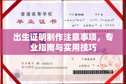 广陵出生证明制作注意事项，专业指南与实用技巧