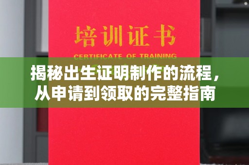 广陵揭秘出生证明制作的流程，从申请到领取的完整指南