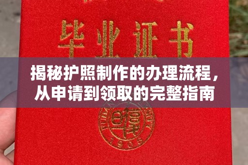 广陵揭秘护照制作的办理流程，从申请到领取的完整指南