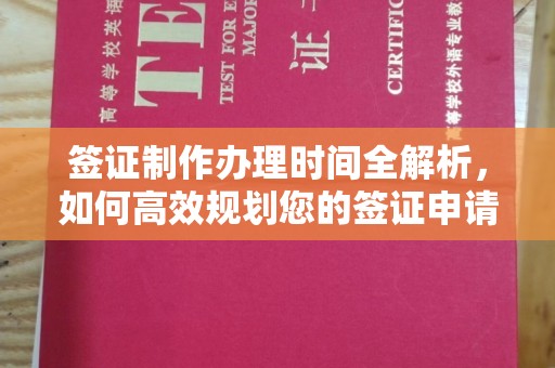 广陵签证制作办理时间全解析，如何高效规划您的签证申请流程